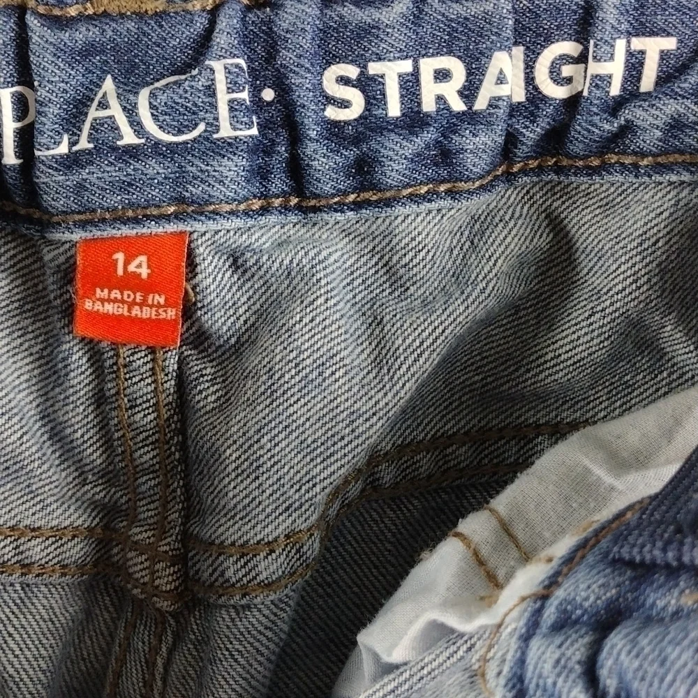 Children's Place Blue Medium Wash Five Pocket Mid Rise Straight Leg Causal Jeans